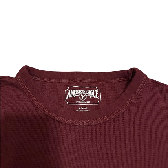 Men’s American Eagle Outfitters Maroon Long Sleeve Tee - Picture 3 of 5